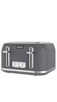 Breville VTR013 Curve 4 Slice Toaster - Grey and Chrome
